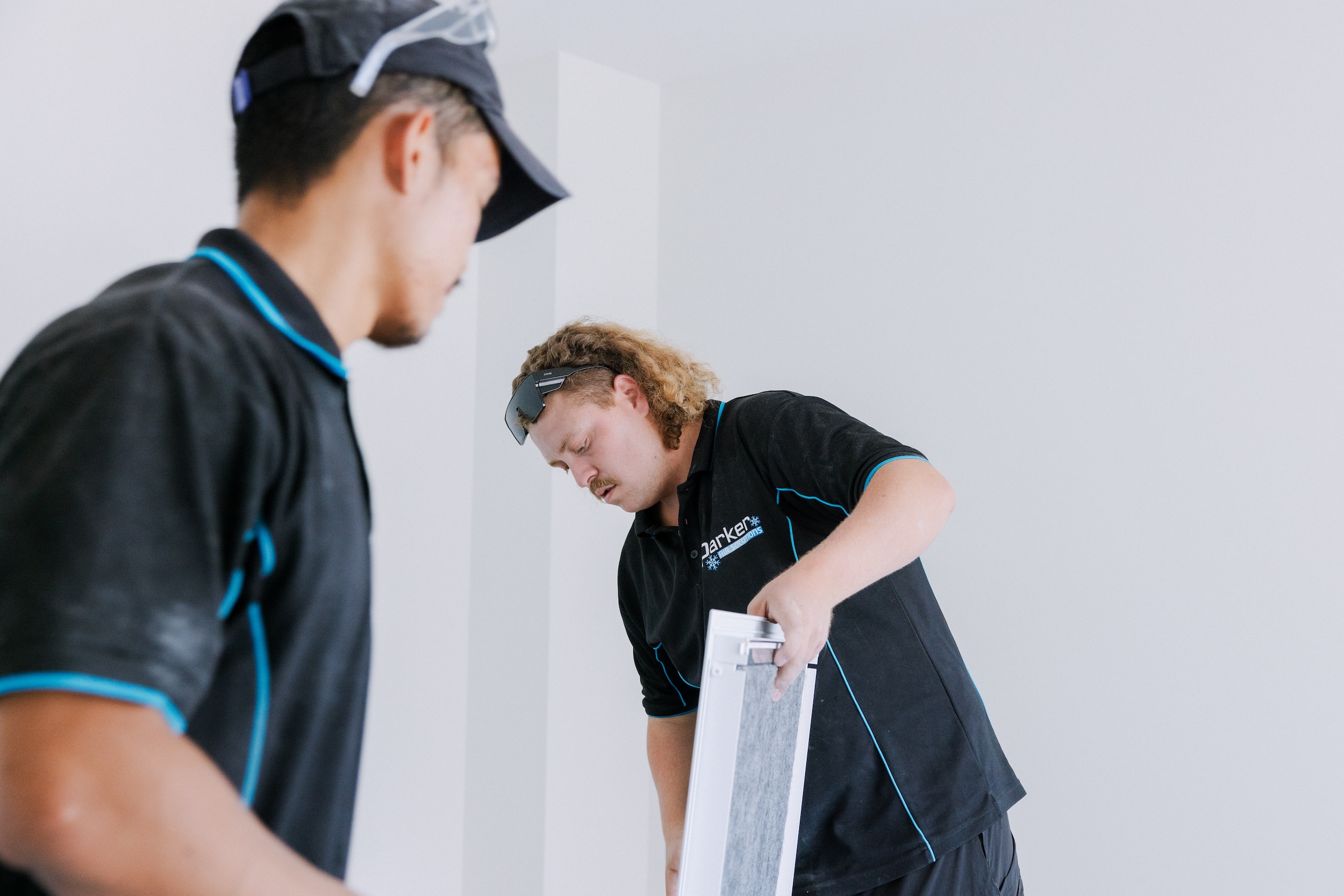 Preparing ceiling grille for ducted AC installation