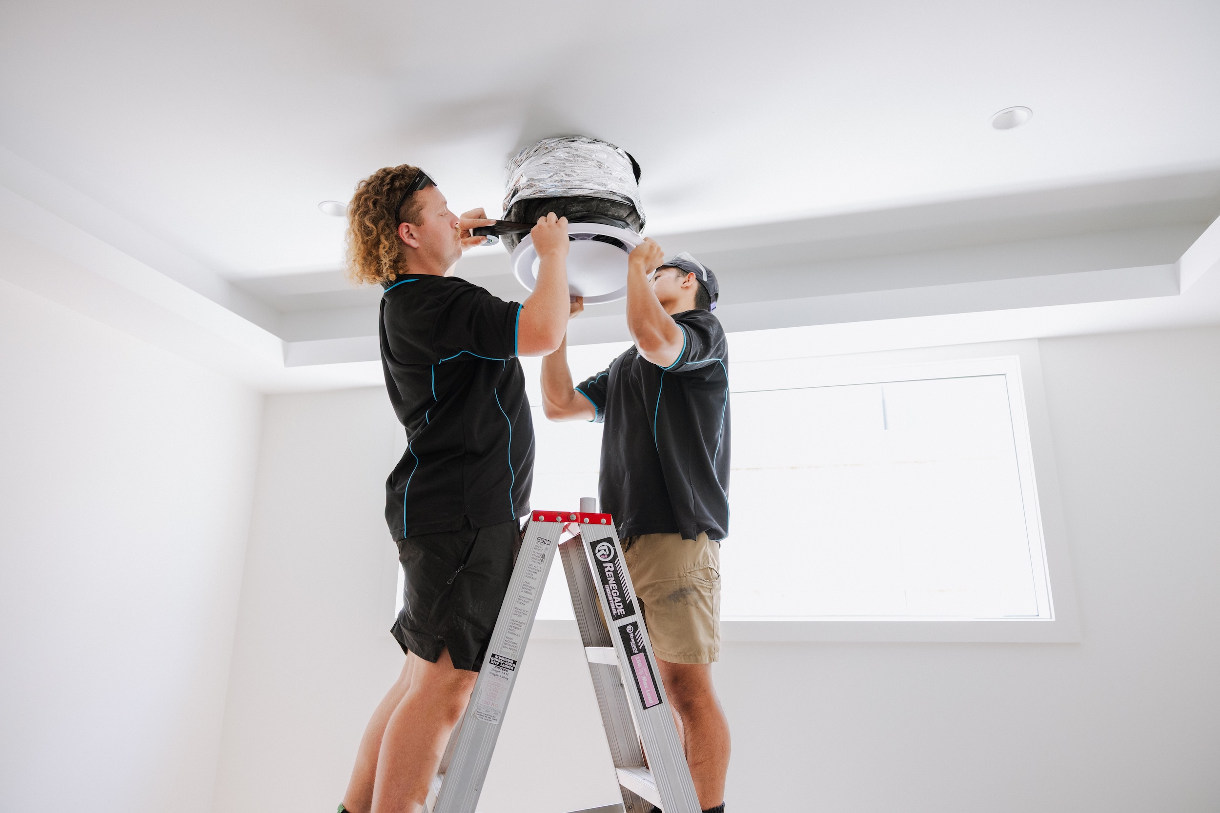 Parker Air Solutions team on a project site